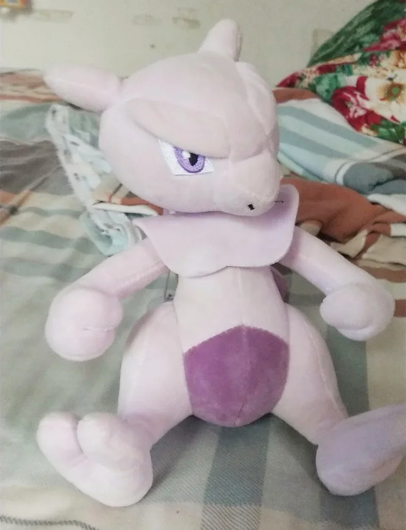 Pokemon Anime Plush Toy 15/35/45cm Mewtwo  Doll Mewtu Soft Stuffed Animal Packaging Room Decoration For Children Birthday Gift