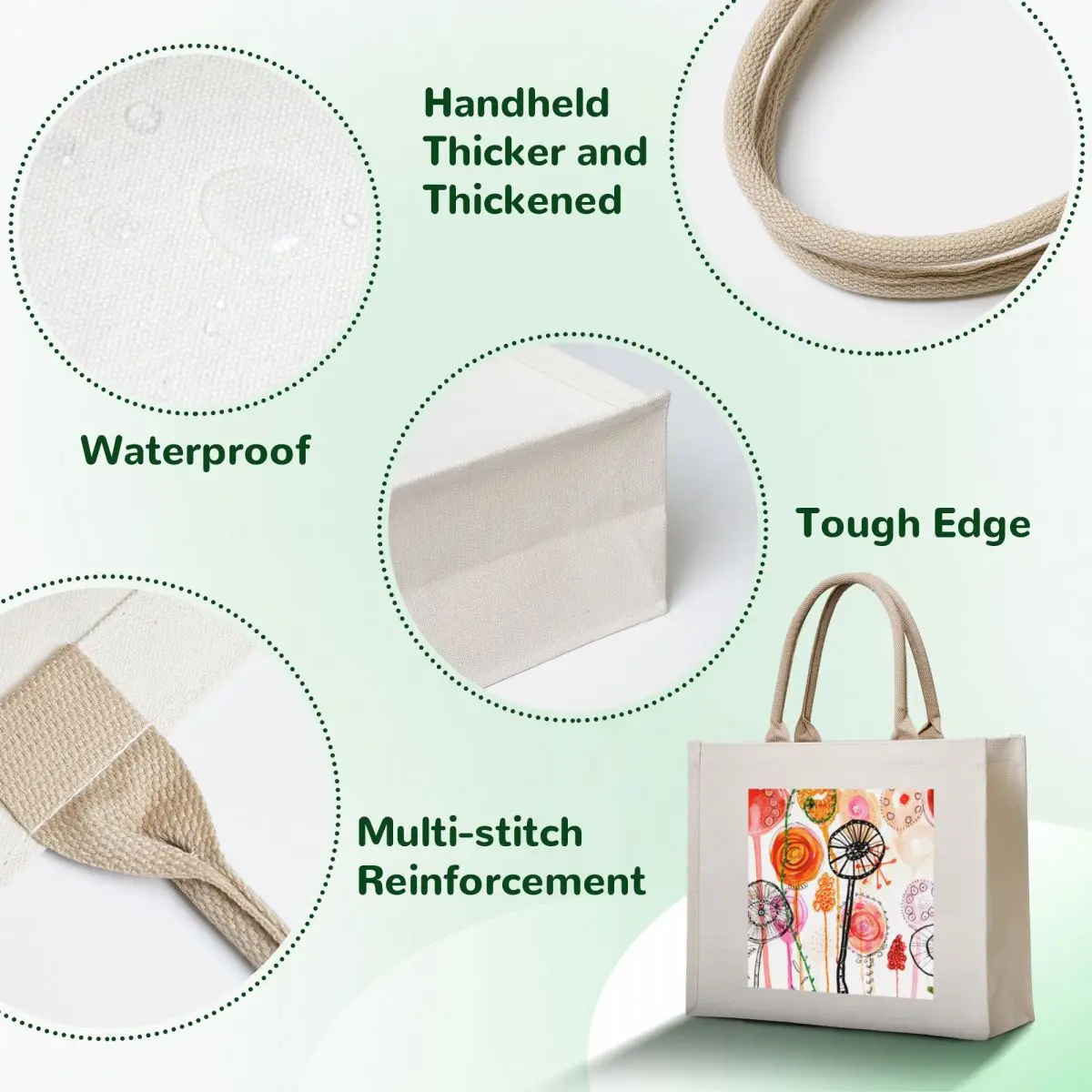 Buster’s Flowers to Get Well Soon Tote Bag Cloth bag shopping cart bags Lady bags tote bag screen