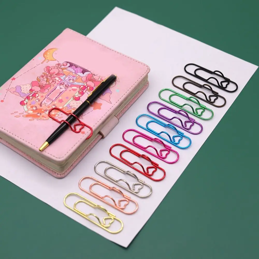 

10pcs Colorful Multi-functional Pen Holder Document Clips Ticket Clip Paper Clips Paper Fix Clips Photo Memo Bookmarks