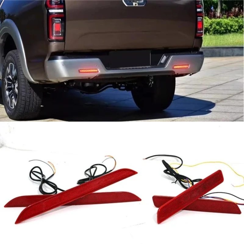 

Car Led Rear Bumper Reflector Light DRL Dynamic Turn Signal Driving Brake Lights Warning Lamp For GWM Poer 2022 2023 2024