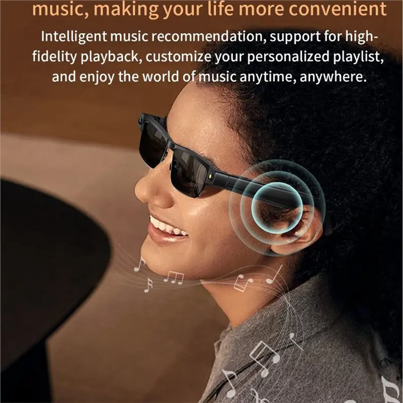 

AS95-Smart Glasses 8MP Camera BT Call Music Playback Recording Photo Video Al Recognition Voice Sunglasses