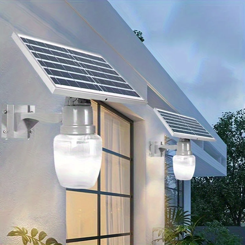 

1pc Solar Street Light with Remote Control, High-Brightness LED Solar Wall Light, Semi-Recessed Installation, Infrared Sensor, Solar Powered, Equipped with 6000Mah Lithium Battery, Suitable for Gardens, Courtyards, And Parking Lots