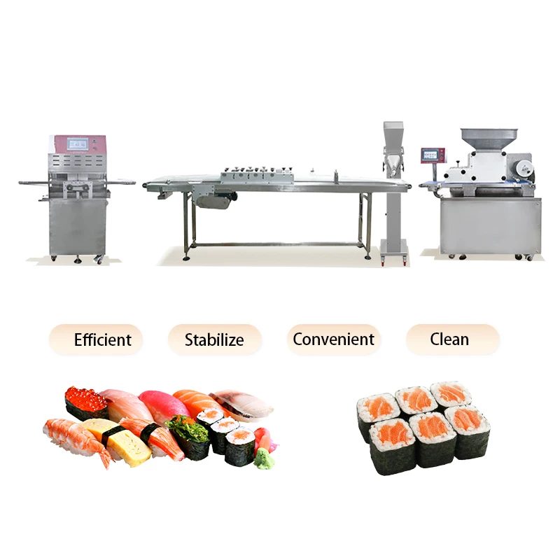 Fully Automated Small-scale Sushi Production Line, Stainless Steel Production Line Equipment with Certification.