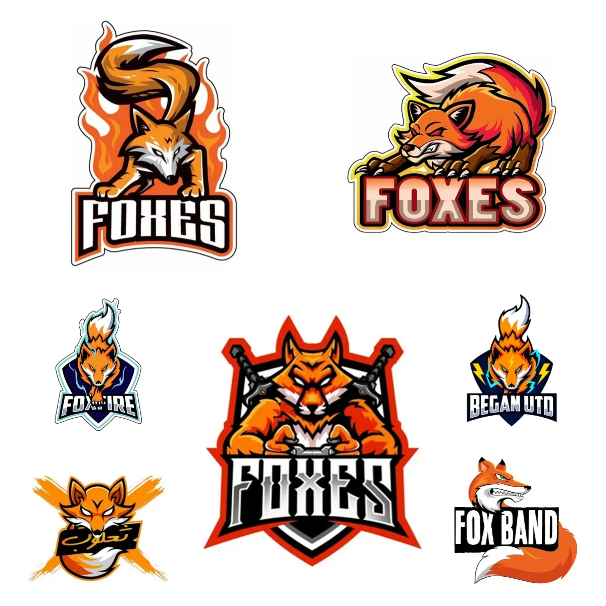 

Classic Foxes Logo Vinyl Decal for Cars Laptops Motorcycles Block Scratches Waterproof PVC Sticker Wholesale