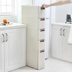 Gap cabinet, drawer storage cabinet, plastic gap narrow , narrow , wheeled organizing , storage shelf