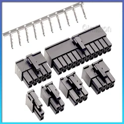 10sets MX3.0 3.0mm Pitch Micro-Fit 3.0 Connector Housing 2*1/2/3/4/5/6/8/10/12 Pin Male shell + Terminal 43030 2P/3P/4P/5P