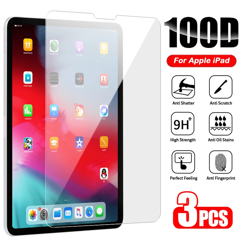 

9H Tempered Glass Screen Protector For Ipad Pro 12.9 11 6th M4 M2 2024 Air 5 4 3 2 1 9 9th 10 10th Gen Mini 6 10.9 10.2 9.7 Film