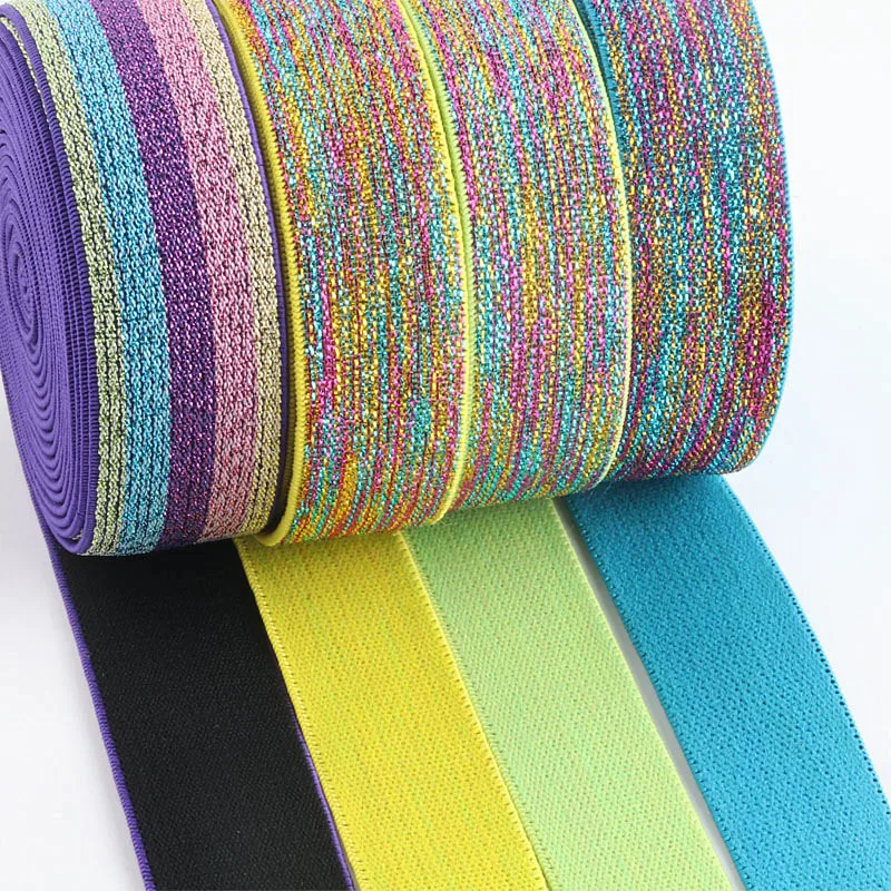 Lattice Elastic Bands 25MM Stripe Elastic Ribbon for Headwear Clothing Bags Trousers Rubber Webbing DIY Sewing Accessories