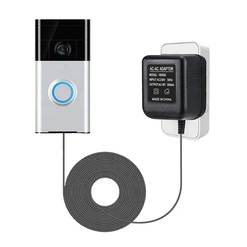 adaptateur-d'alimentation-pour-sonnette-ac-abkj-5x-transformateur-pour-sonnette-18v-500ma-cable-de-10m-compatible-avec-la-sonnette-ring-prise-eu