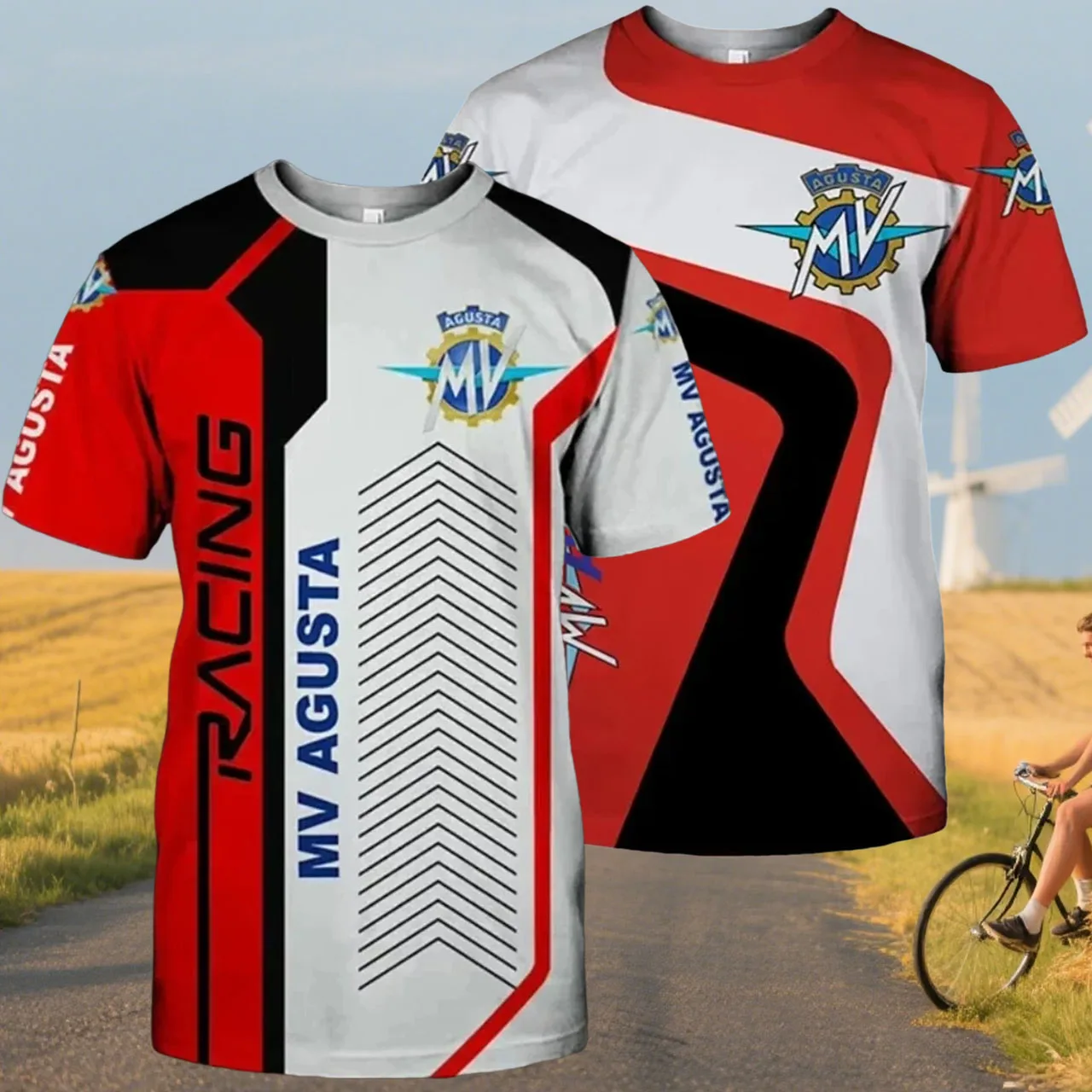 

New Adult/children's Sport Off-road Motorcycle Cycling Short Sleeved T-shirt Breathable Quick Drying Comfortable Round Neck Top