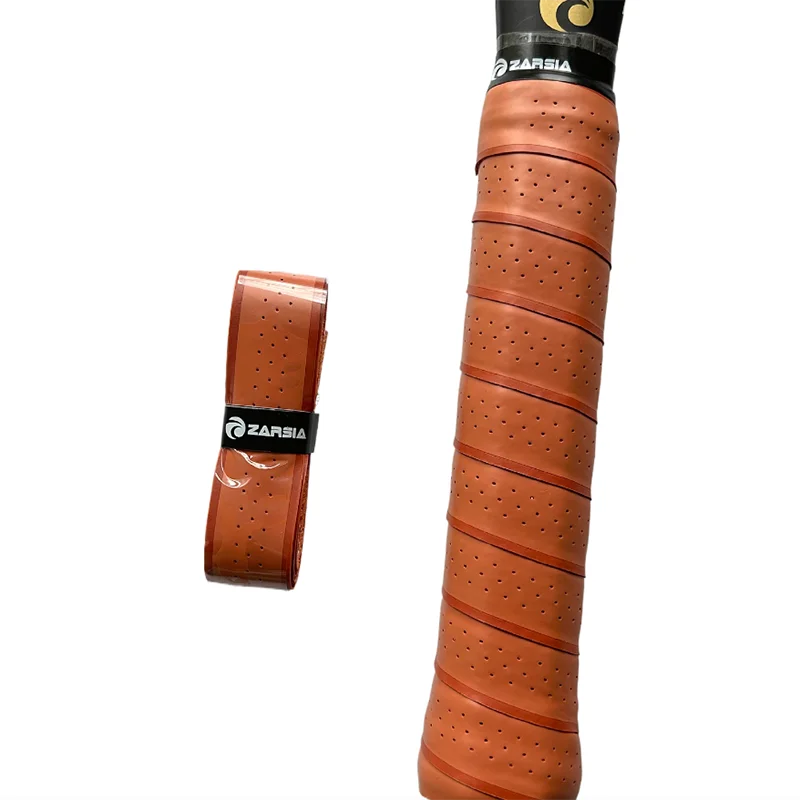 NUOVO ZARSIA Traforato Cuoio DELL'UNITÀ di elaborazione Fasce Da Tennis Badminton Racchetta Overgrip Resistente All'usura Antiscivolo 2/4 PZ