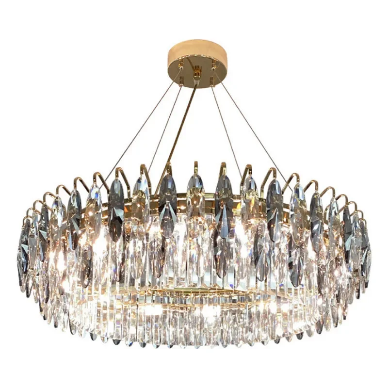 

Crystal Chandelier Luxury Pendant Lamp Ceiling Hanging Light for Living Room