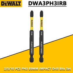 DEWALT DWA3PH3IRB 2/5/10 PCS PH3 89MM IMPACT Drill Bits Set HSS High Hardness Screwdriver Bit Set Power Tool Accessories