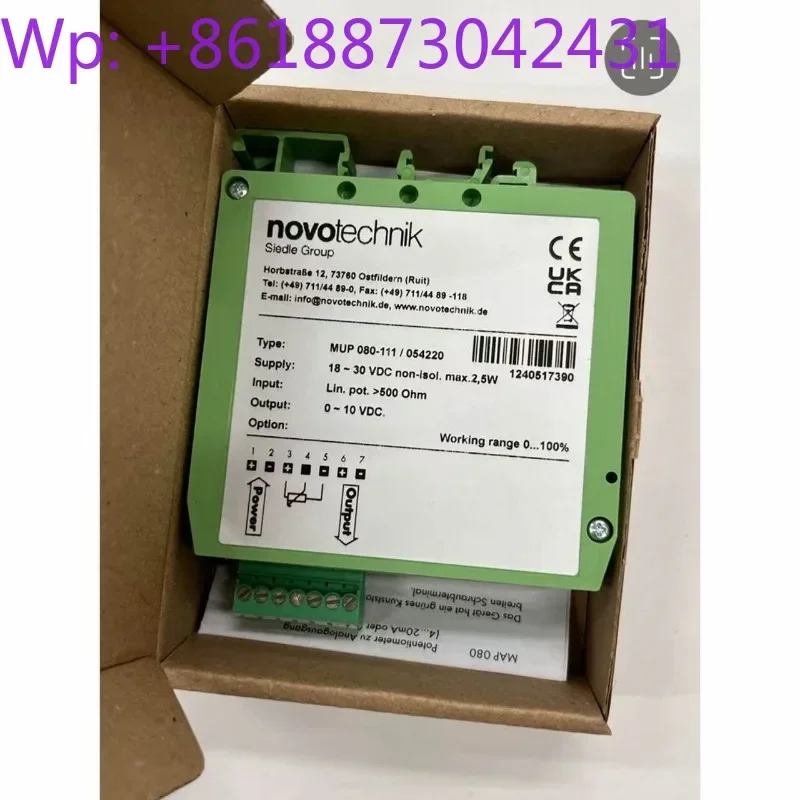Nuevo Convertidor de Señal NOVOTechnik MUP-080-111, Amplificador Transmisor MUP-080-113, 1 Unidad