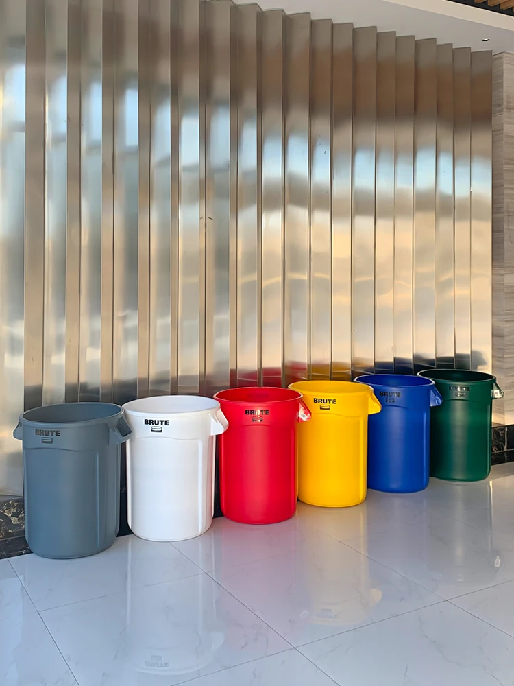 

Large Size Rubbermaid Trash Can Industrial Commercial Outdoor Kitchen Compostable Waste Bin with Lid High Capacity Plastic St...