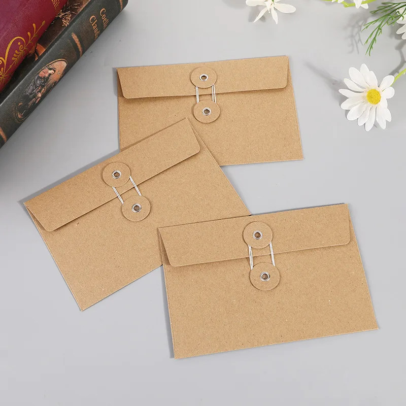 

50pcs/lot Kraft Envelopes for Wedding Invitations Small Business Supplies File Pocket Postcards Stationery Extract Envelope