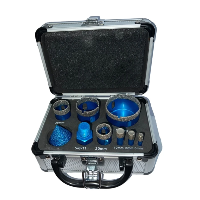 

9Pcs Threaded Dry Diamond Vacuum Brazed Drill Bit Set Ceramic Tile Hole Cutter Marble Drill Bits Dropship