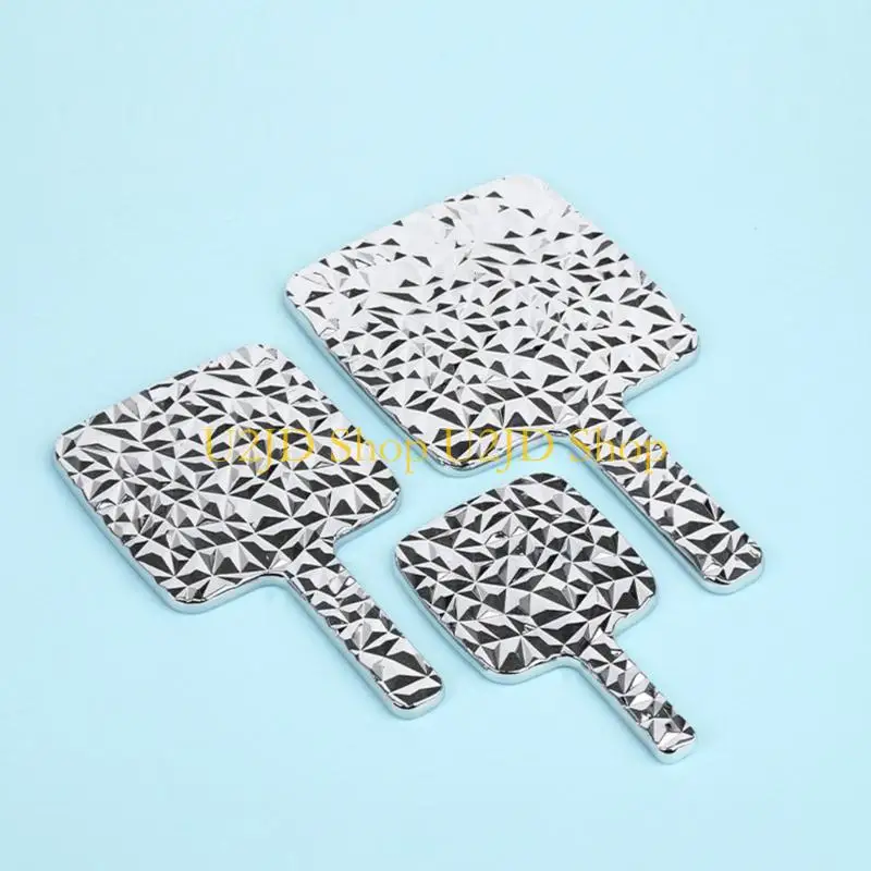 핸드 헬드 메이크업 거울 거울이있는 u2jd 물 잔물결 핸드 미러 휴대용 미용 미러 컴팩트 거울