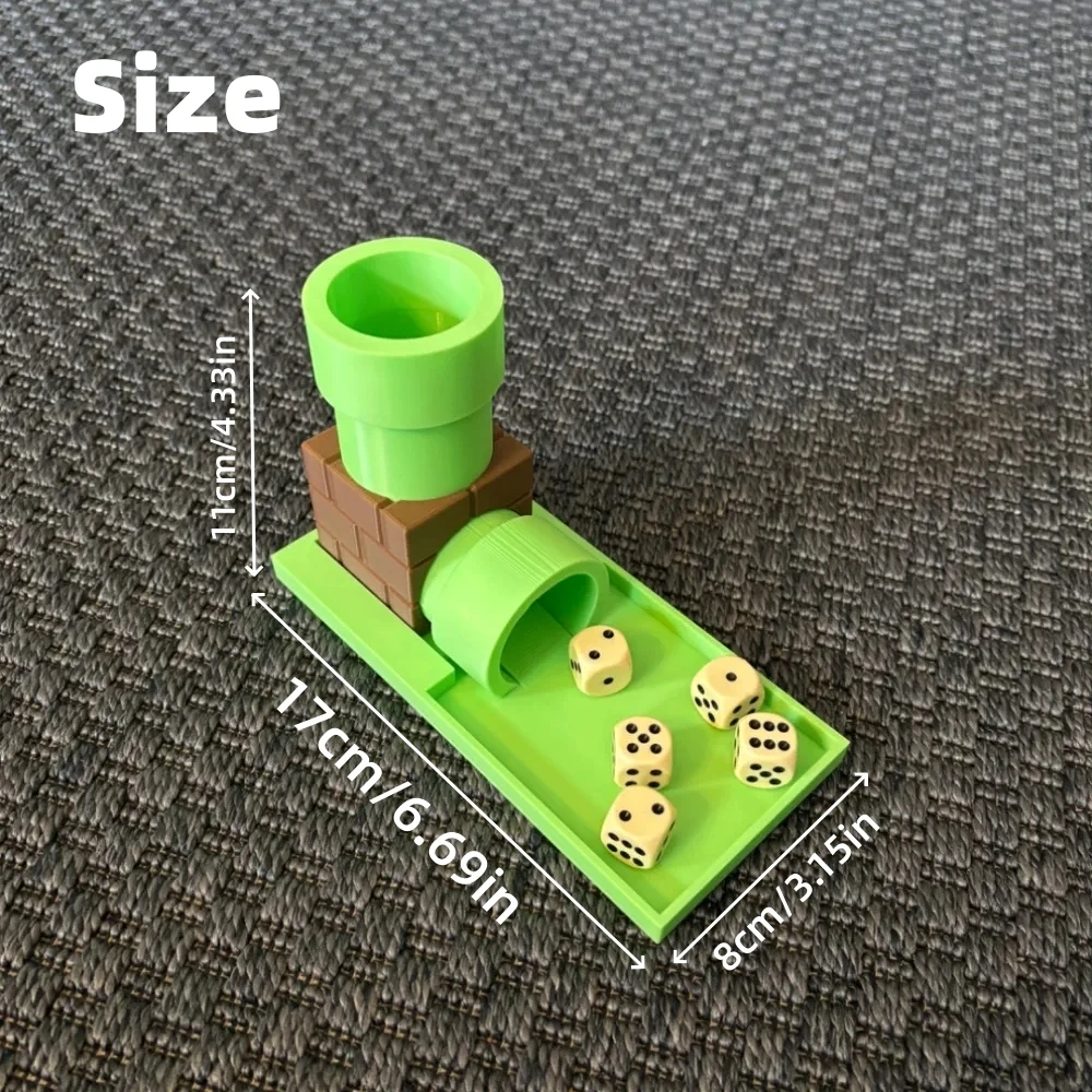 3D printed dice tower(excluding dice) is suitable for board games, compatible with table games, drinking