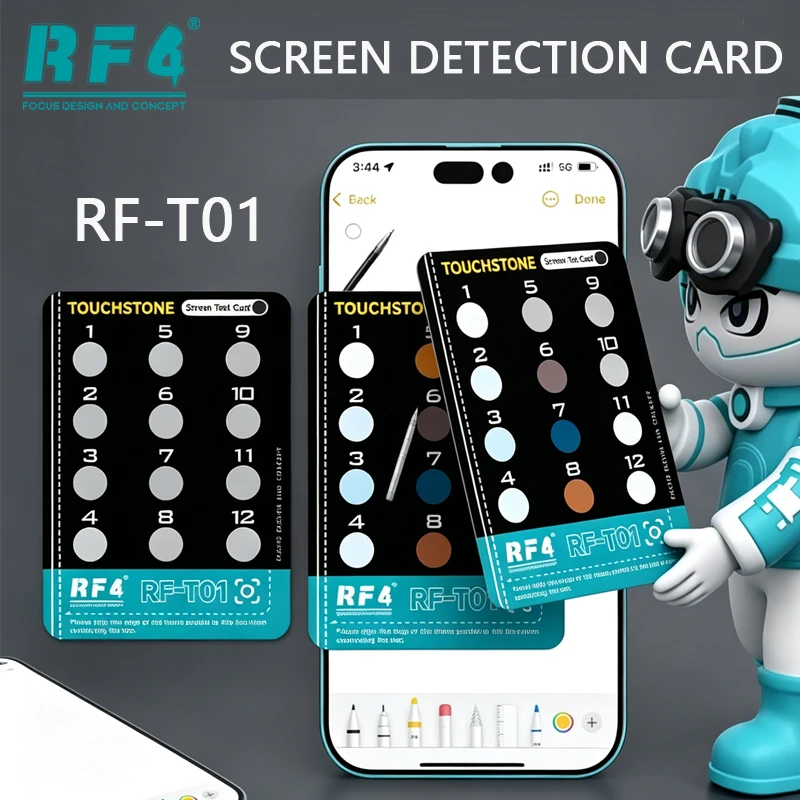 

Тестовая карта RF4 RF-T01 для экранов Apple FOG, без разборки, из PLA-материала, без царапин, для диагностики и ремонта экранов телефонов