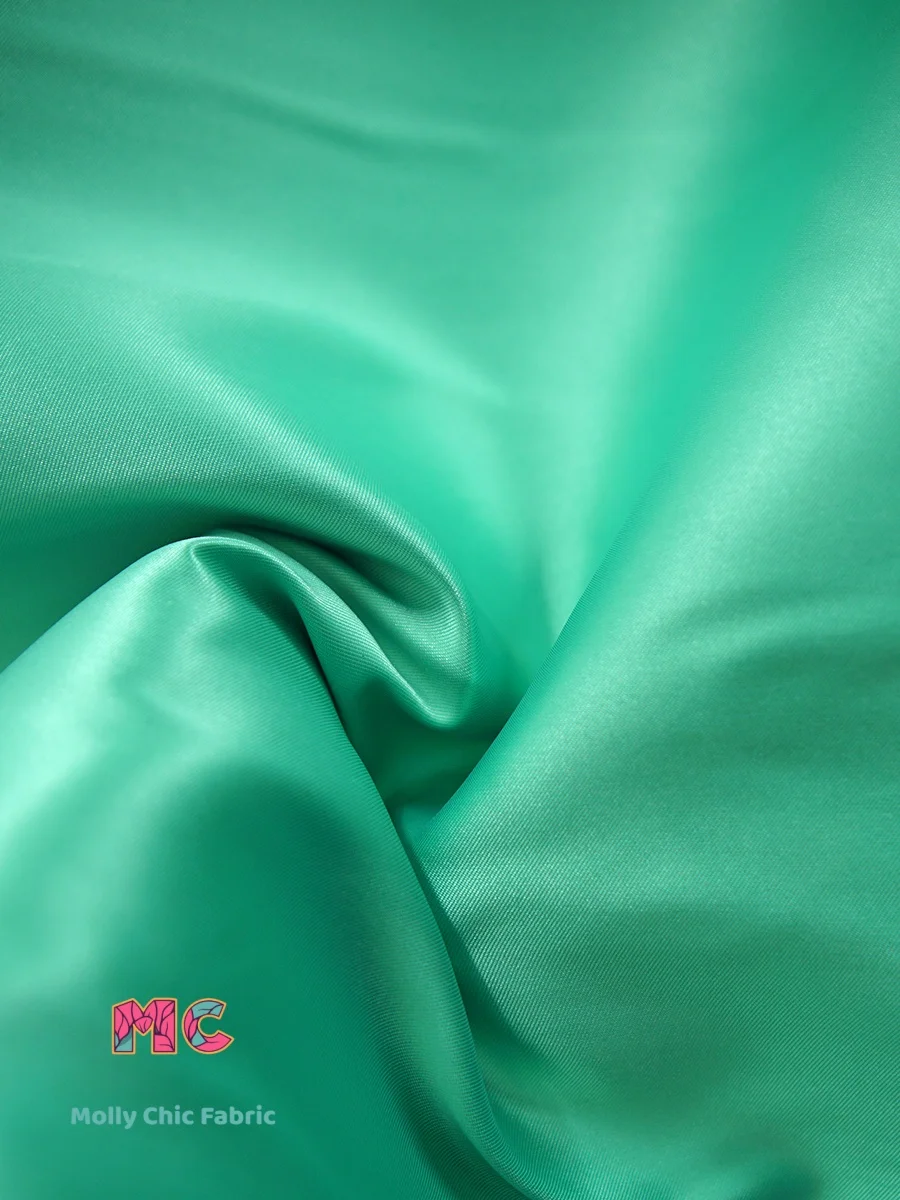 Thick high-quality Mikado twill satin fabric matte DIY evening dress fabric COS high-end custom solid color fabrics for sewing