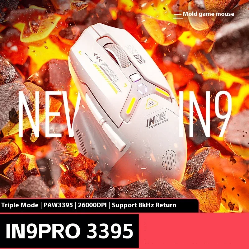 

Infick In9pro Wireless Mouse Bluetooth Three-mode Rgb Wired 3395 Mechanical Large And Medium-sized E-sports Game Macro Computer