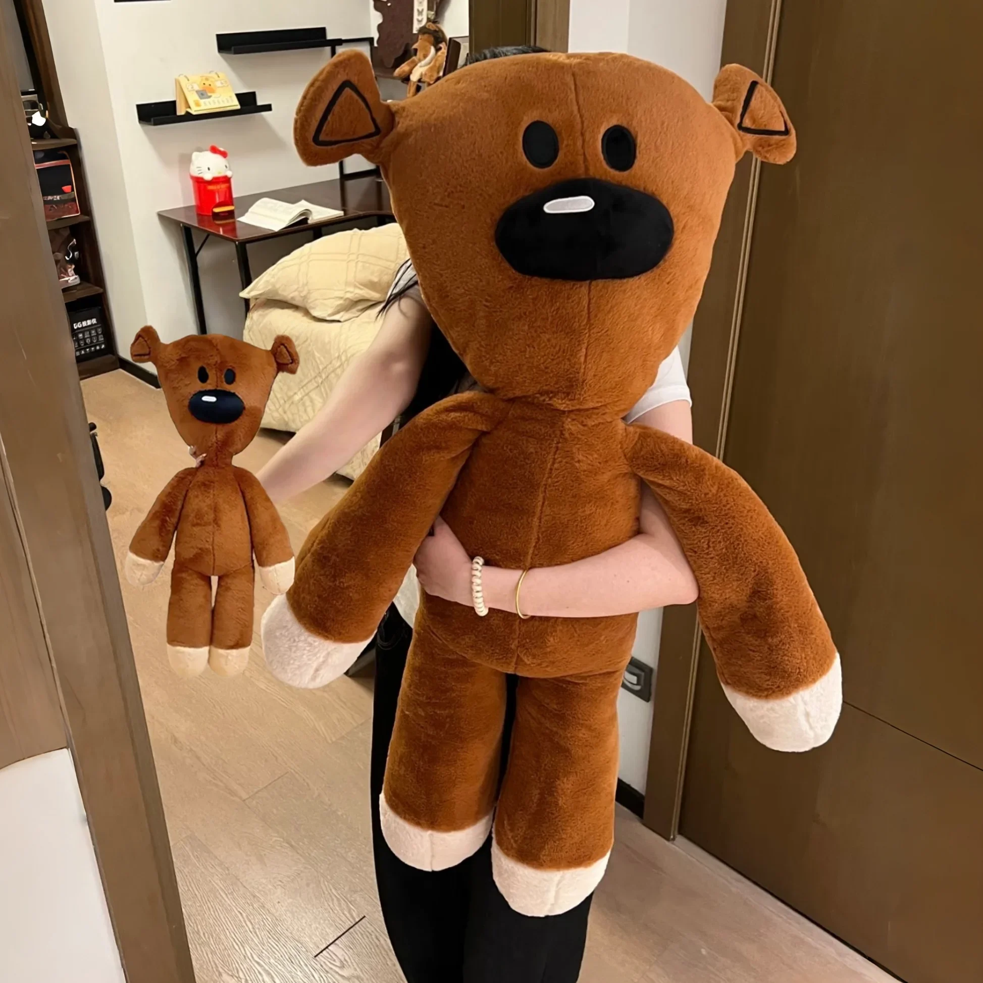 Adorable Mr. Bean Bear Plushie Soft Fluffy Brown Bear Doll Stuffed Bear Plush Toy Cuddly Pillow Sofa Bed Home Decor - view 6