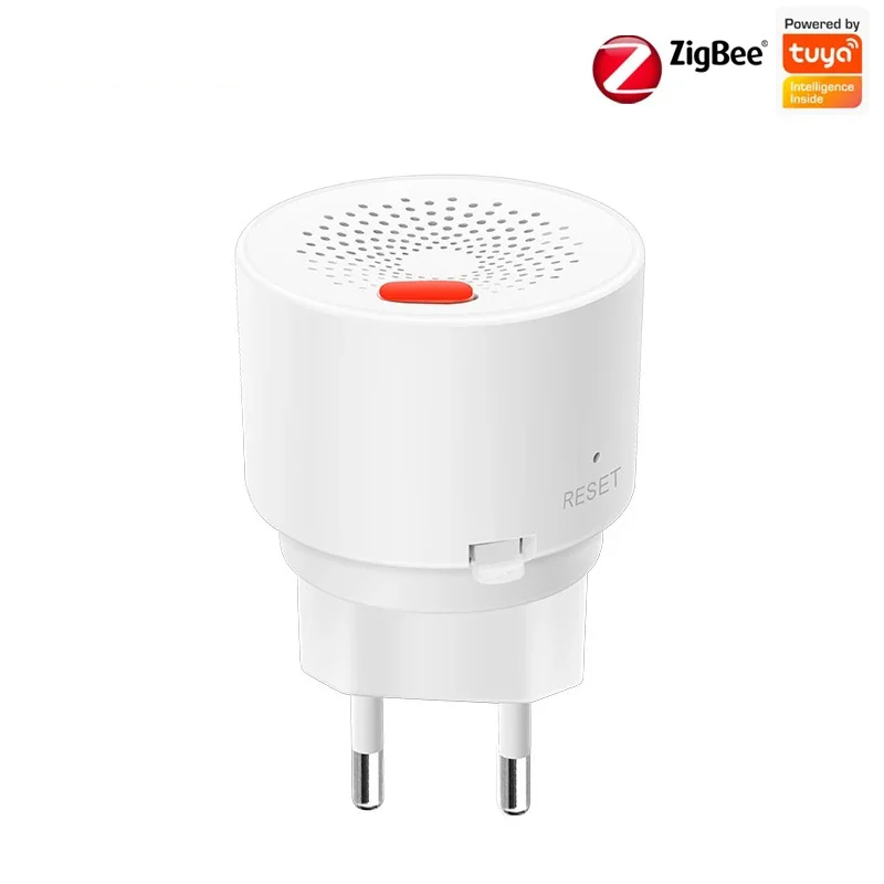 EU Plug Tuya Smart Zigbee Gas Leak Detector Wireless LPG Natural Gas Methane Leakage Sensor For Household Kitchen Alarm System