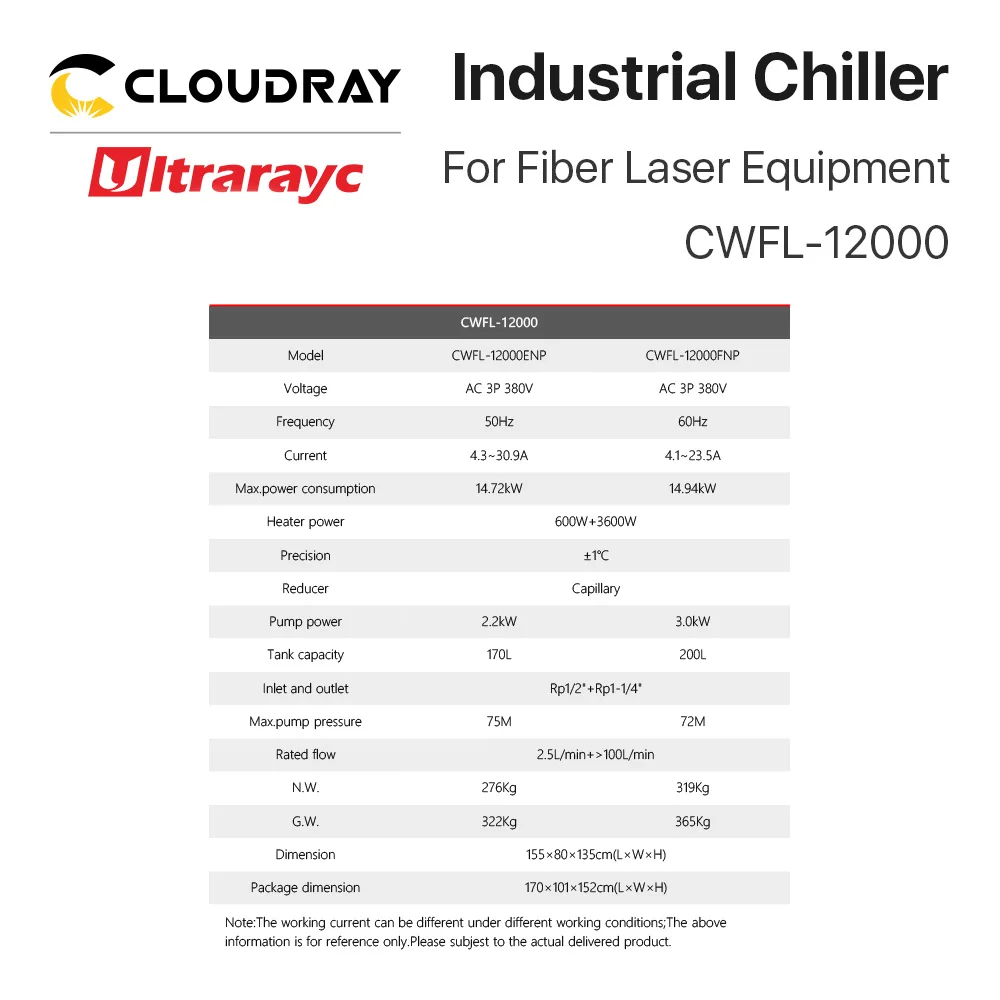 Ultrarayc S&A CWFL-12000 Industry Air Water Chiller Laser Cutter CWFL-12000 Series for Fiber Laser Engraving Cutting Machine