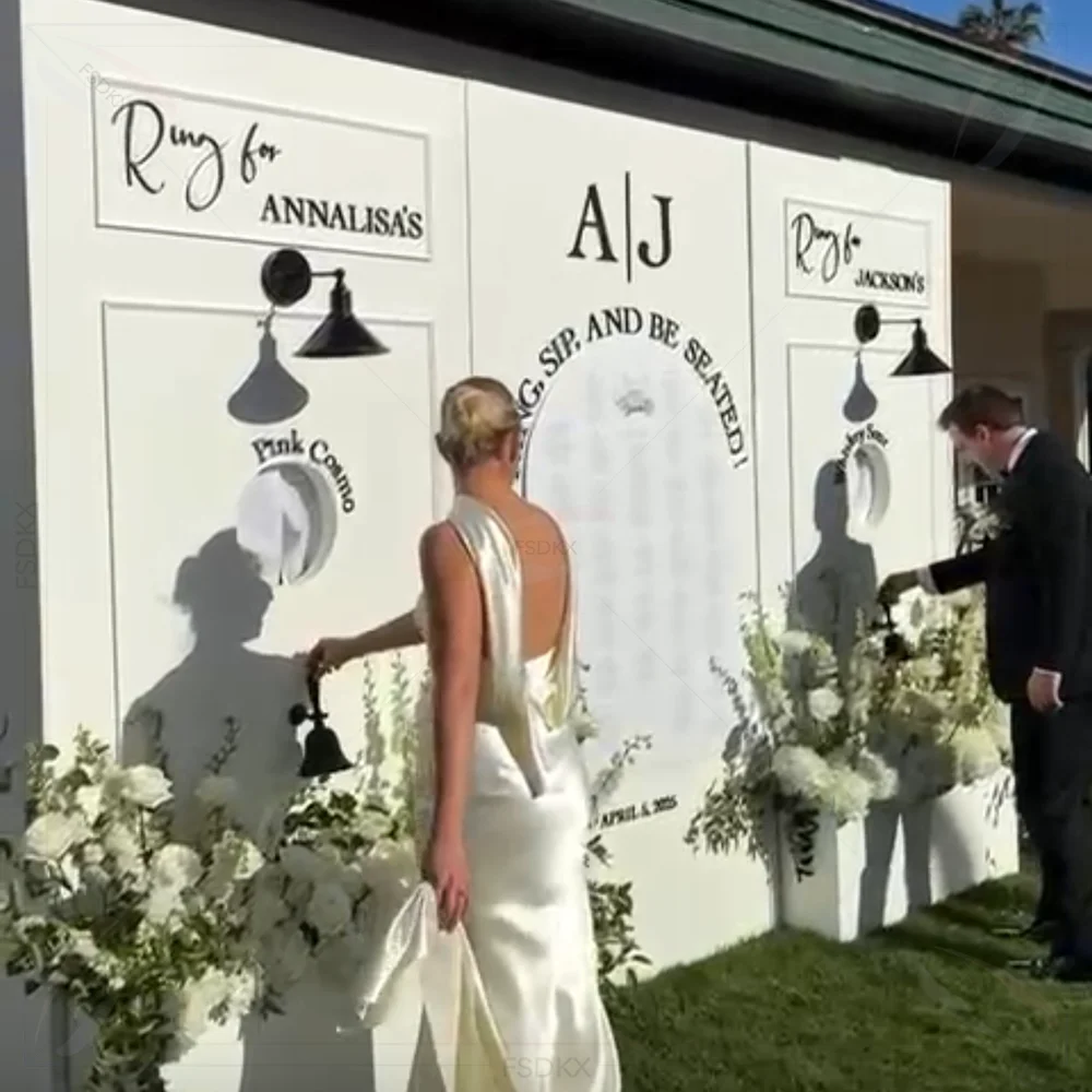 New Design Pvc Acrylic Wedding Decoration White Backdrop Photo Stand Arch for Event Party Stage Decoration