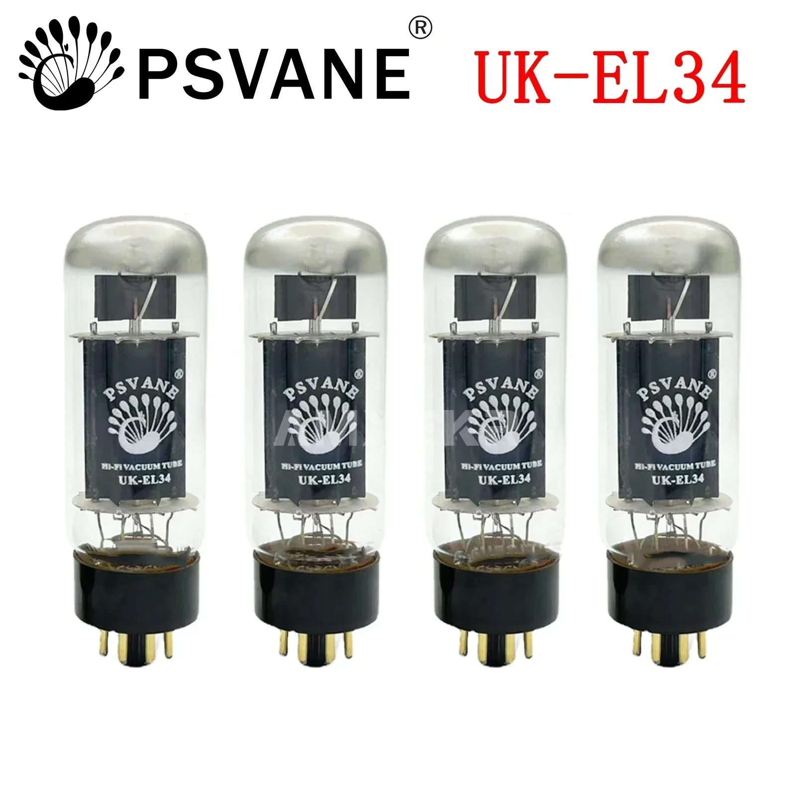 PSVANE UK-EL34 Tube Upgrade High Fidelity Matching Four EL34 EL34C 6CA7 6P3P 6L6 Precision Matching