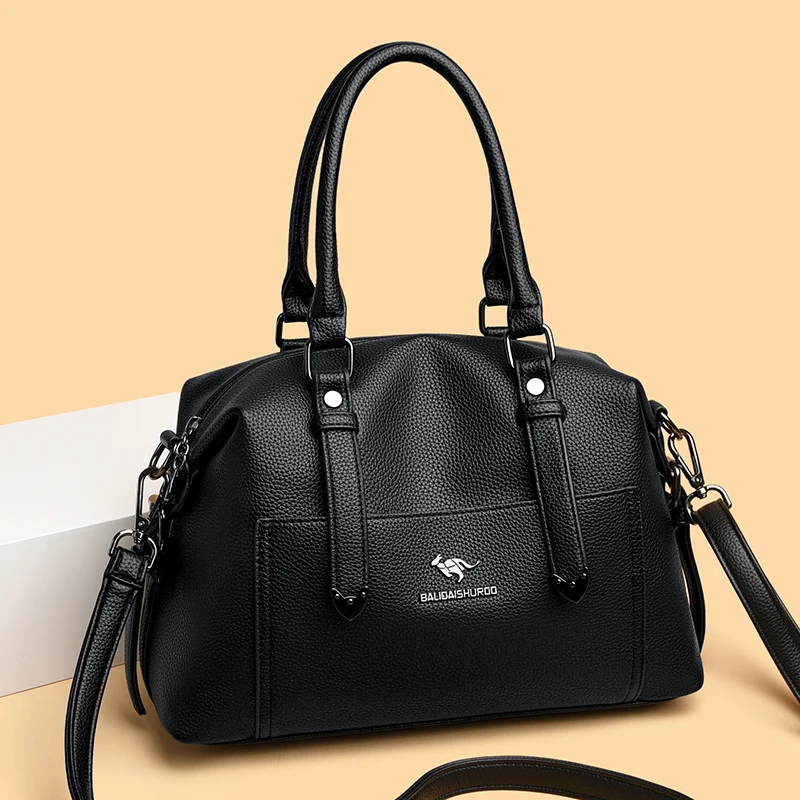 

Genuine Brand Luxury Casual Tote Bag Soft PU Leather Large Capacity Handbag Women's Bag 2026 Shoulder Crossbody Bag Sac A Main