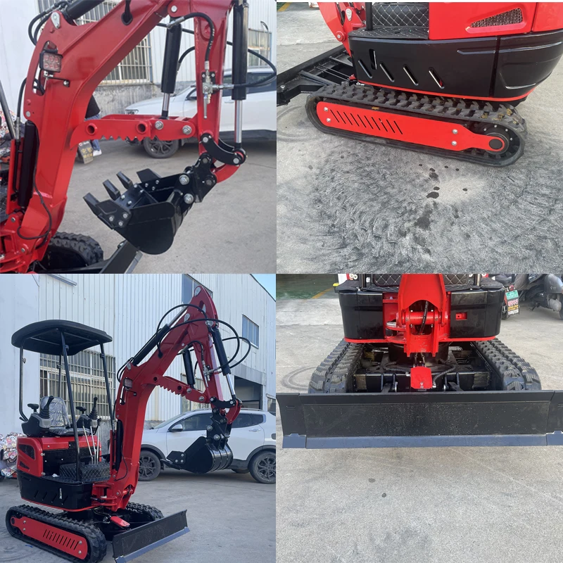 NKS OKW17 Excavator Construction Machine 1.3 Ton Mini Digger Rubber Truck Small Crawler Excavator Sale Colors Customized