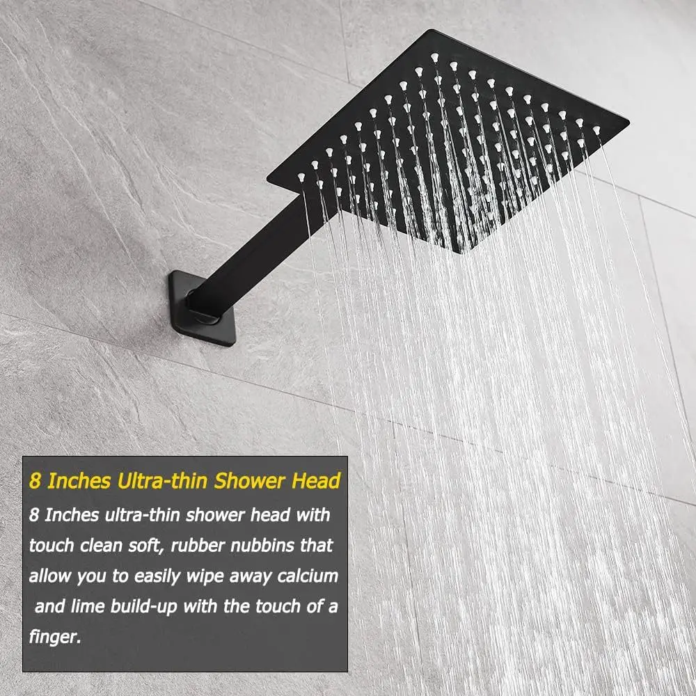 

High Pressure Waterfall Stainless Steel Shower Head High Flow Square/round Pressure Boosting Design Bathroom Showerhead