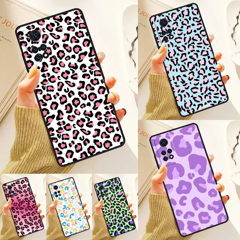 Pastel leopard print Case For Samsung Galaxy S24 Plus S23 S20 S21FE Lite S22 Ultra Note 20 S8 S9 S10 Phone Coque