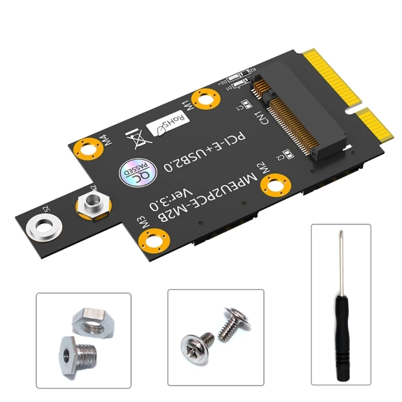 NGFF M.2 clé vers Mini PCI-E PCIExpress SSD convertisseur carte adaptateur pour 2242/2260/2280 M.2 Ngff SSD