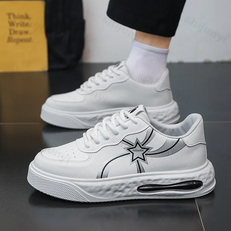 

Мужская обувь для скейтборда, модные кроссовки 2025 года, мужские кроссовки для отдыха, уличная противоскользящая удобная вулканизированная обувь на мягкой подошве