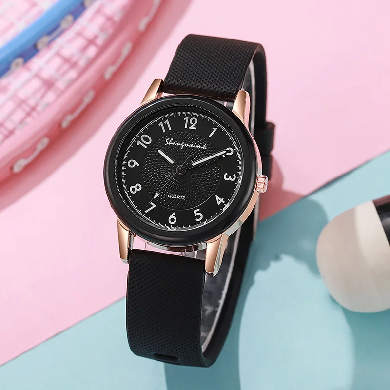 

Модные женские часы с арабским циферблатом, простой силиконовый ремешок, женские кварцевые часы, спортивные женские часы, наручные часы