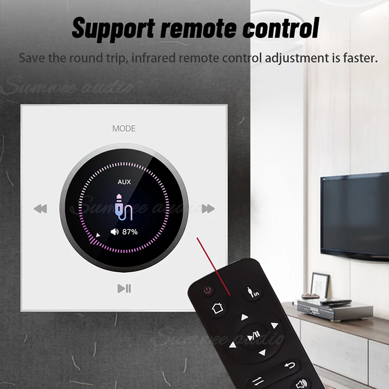 86 Type Knob Hifi Professional Background Music System Mount Stereo Sound Panel Ceiling Speaker Sets Bluetooths Wall Amplifier