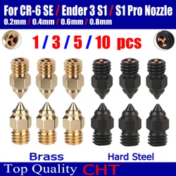 CHT MK8 Nozzle For CR 6 SE Hard Steel Brass Nozzles For Creality CR6 se/ CR5 PRO /Ender 3 S1 pro / CR10 V2 / Ender 3 nozzle