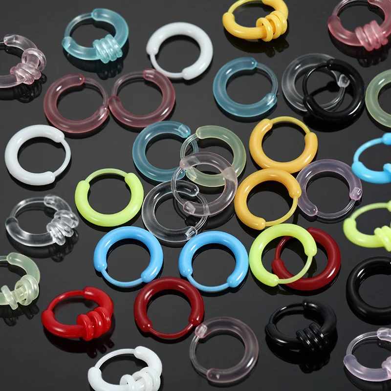 20pcs Random Multicolored Resin Earrings – Perfect for Casual Attire and Parties, Featuring A Cute and Minimalist Style