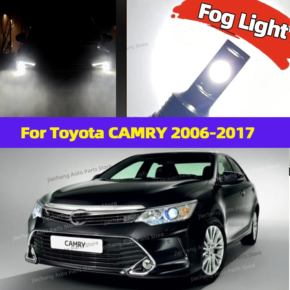

2PCS H8 H11 Led Fog Light Bulb 6000K White Lamp For Toyota CAMRY 2006-2017 2010 2011 2012 2013 2014 2015 2016 Plug and Play 12V