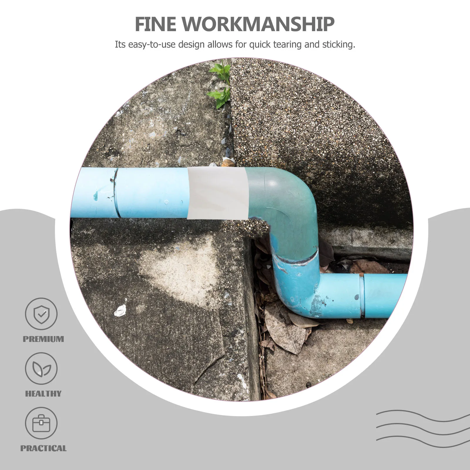 

Waterproof Pipe Sealing Leak Repair White PVC Hose Seal Adhesive Tape Anti Aging Self Adhesive Solution Plumbers Tape