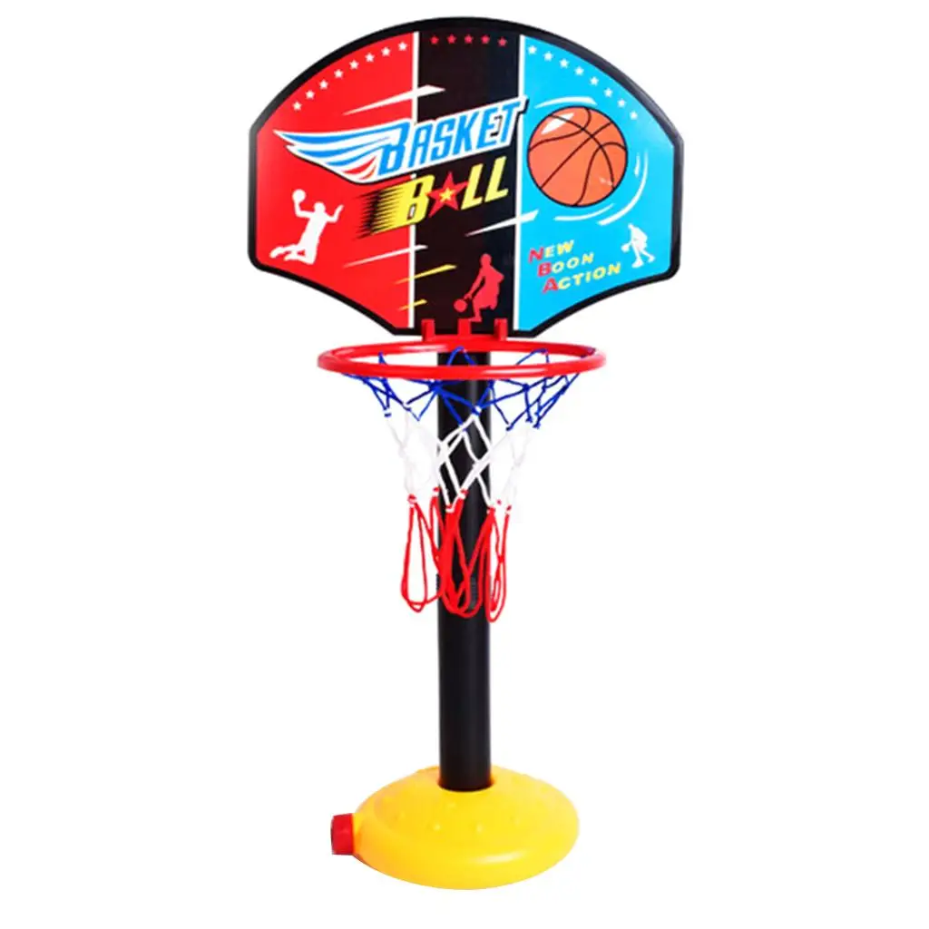 

2x Portable Kids Basketball Stand Set Basket Hoop Backboard Net with Ball Pump