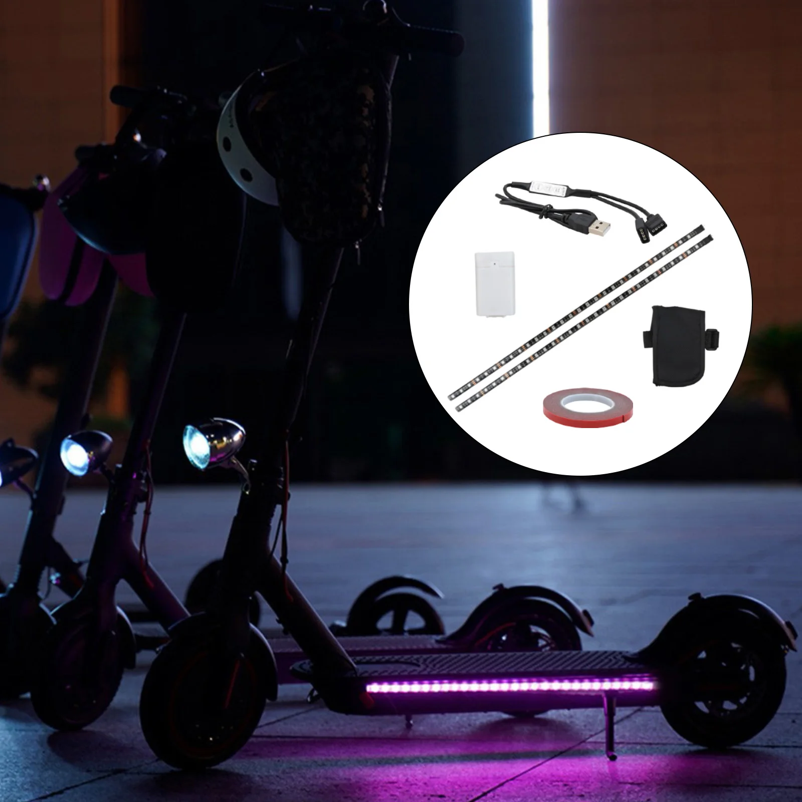 Battery Cable Light Bars Multi-mode Flash Atmosphere Light For MAX G30 Scooter Scooters Accessories High Quality