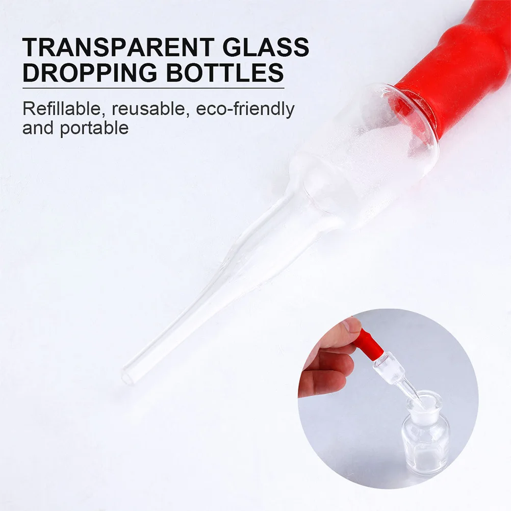 3 قطع من زجاجات القطارة الزجاجية حاوية سائلة صغيرة قابلة لإعادة الملء للزيوت الأساسية، عبوة فرعية للعطور، زجاجة نازف مدمجة #6