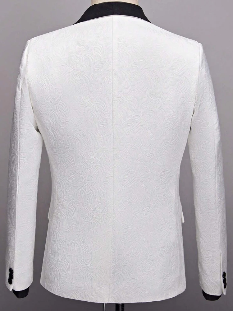 طقم بدلة جاكار رفيعة مكون من ثلاث قطع للرجال، بما في ذلك سترة وسترة وبنطلون بنمط بيزلي، مناسبة لـ ba