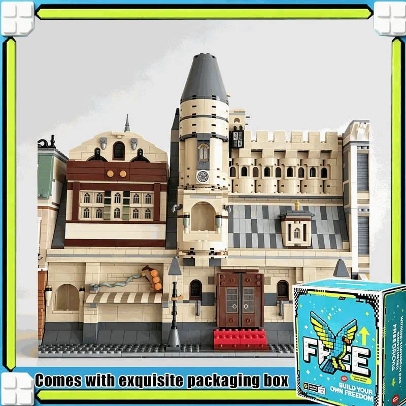 4598PCS MOC Modular Cinema And Spa Street View Model Custom Build Blocks DIY Education Assembly Toy Creative Architecture Gift