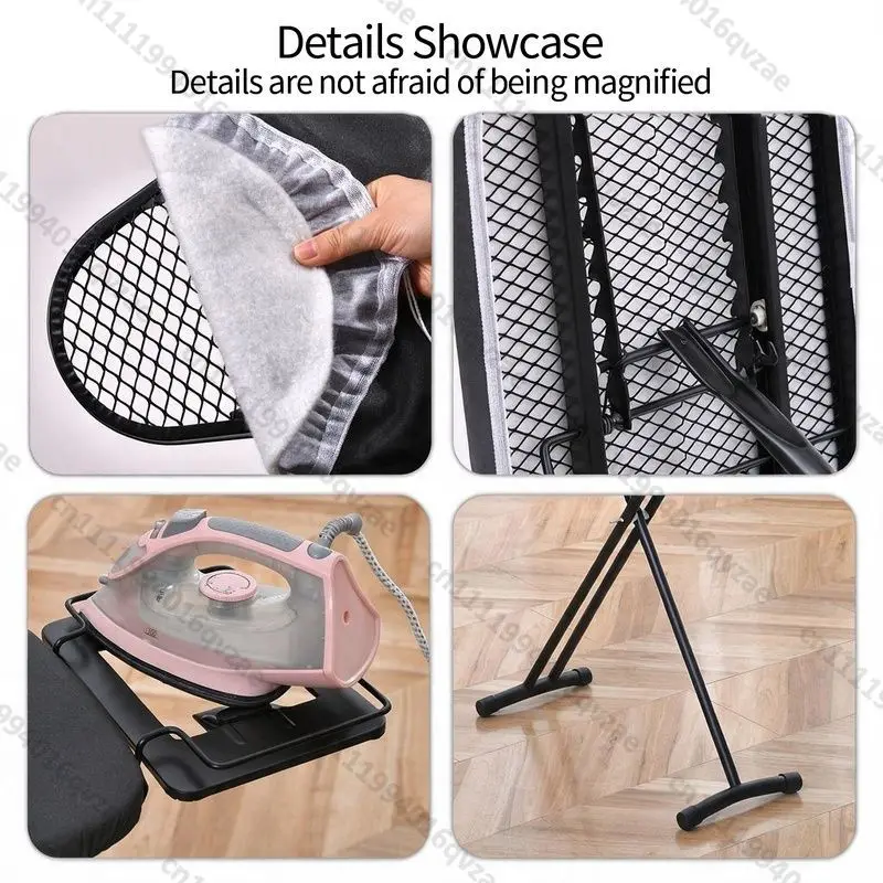 Adjustable Height Full Size Folding Ironing Board Heat Resistant Cotton Cover Household Ironing Board 100