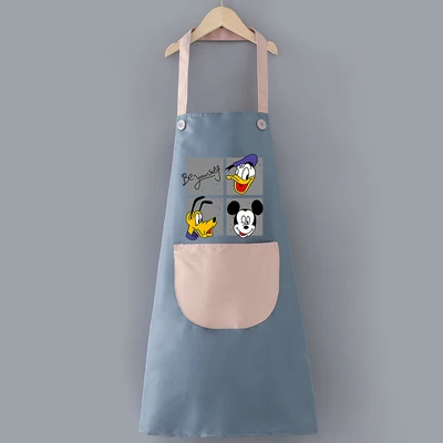 Miniso Disney Mickey Donald Kitchen Cooking Apron Polyester Waterproof Oil-Proof for Woman Avental De Cozinha Delantal Cocina